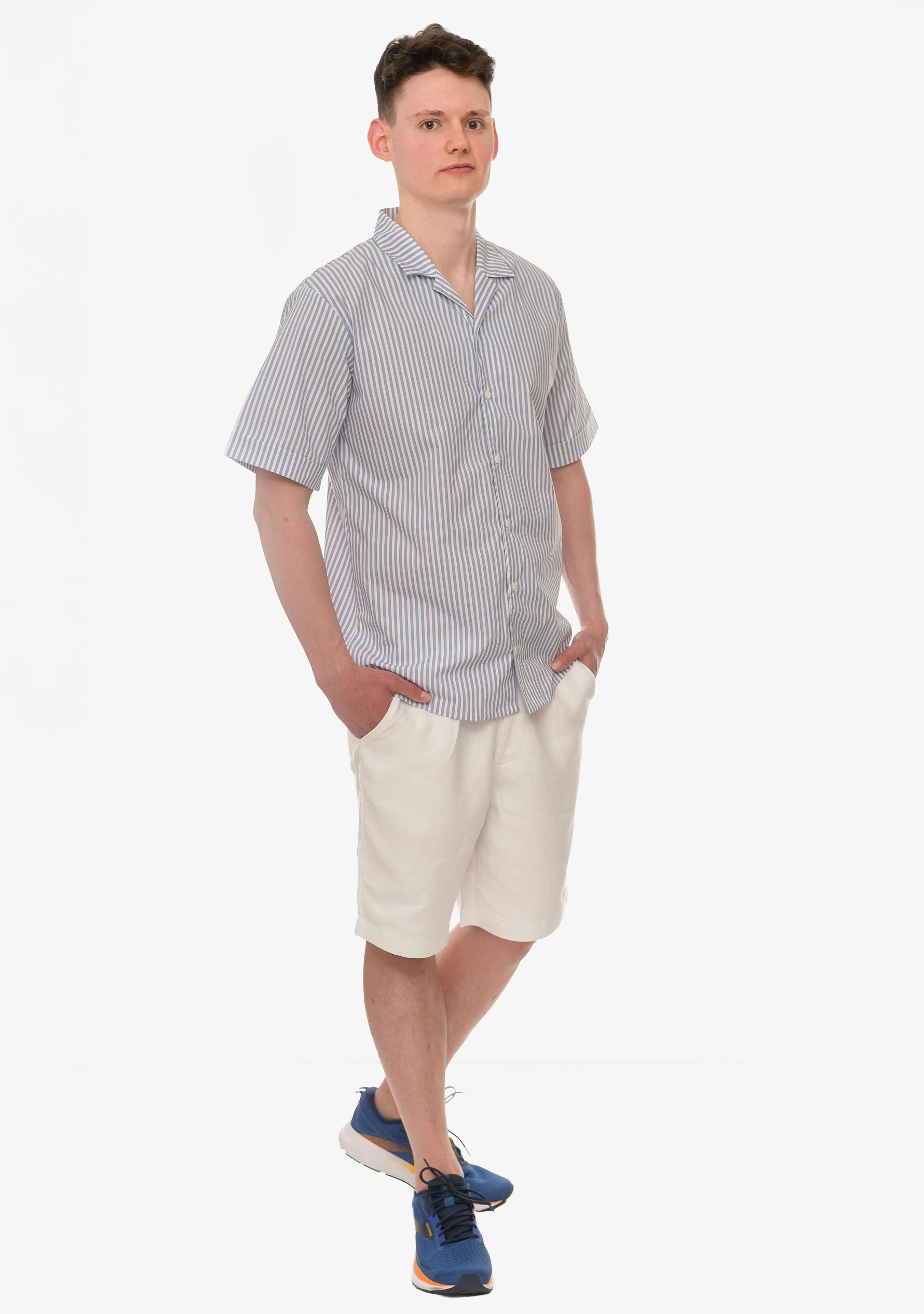 Paul Summer Shorts in Linen-White