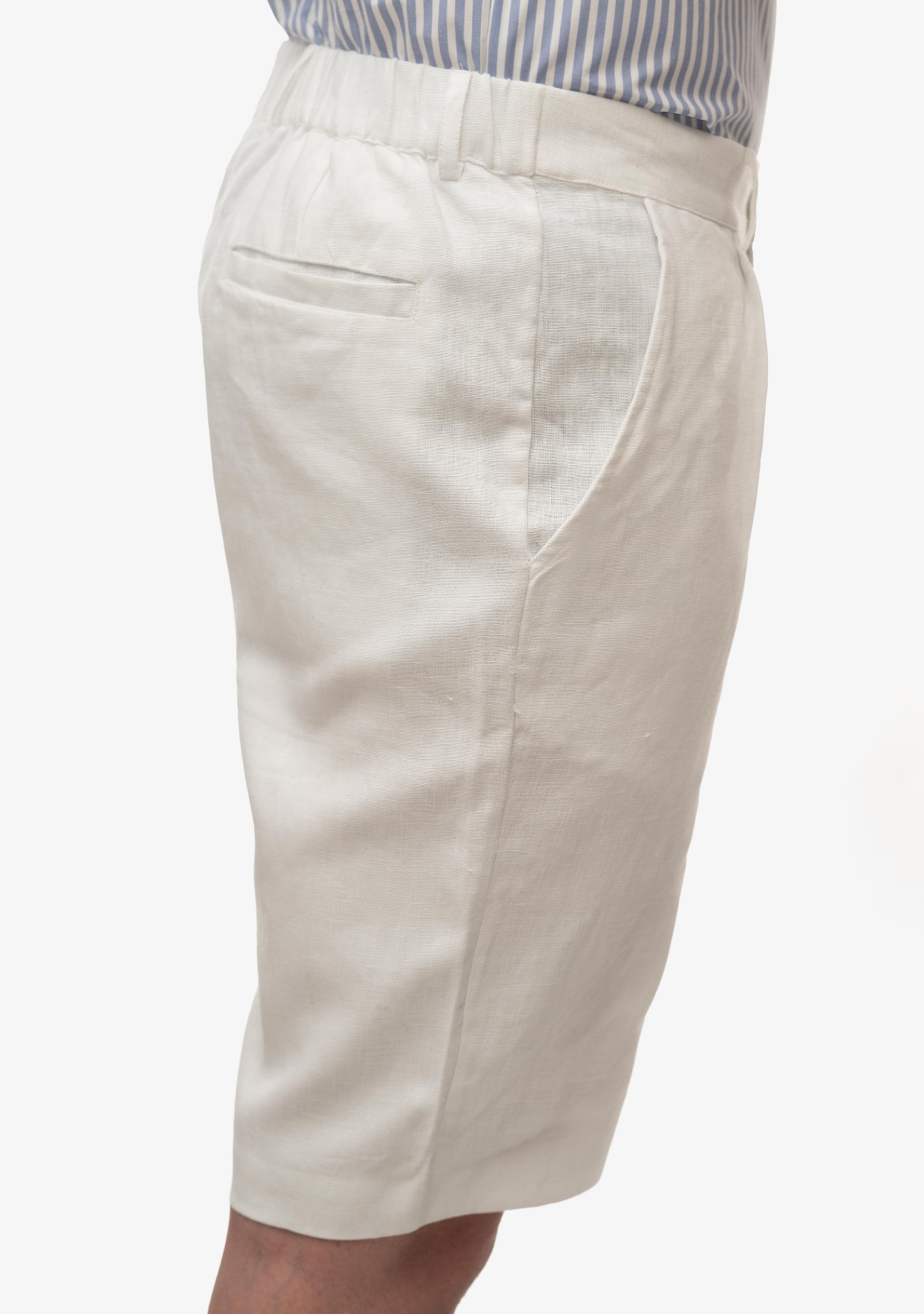 Paul Summer Shorts in Linen-White