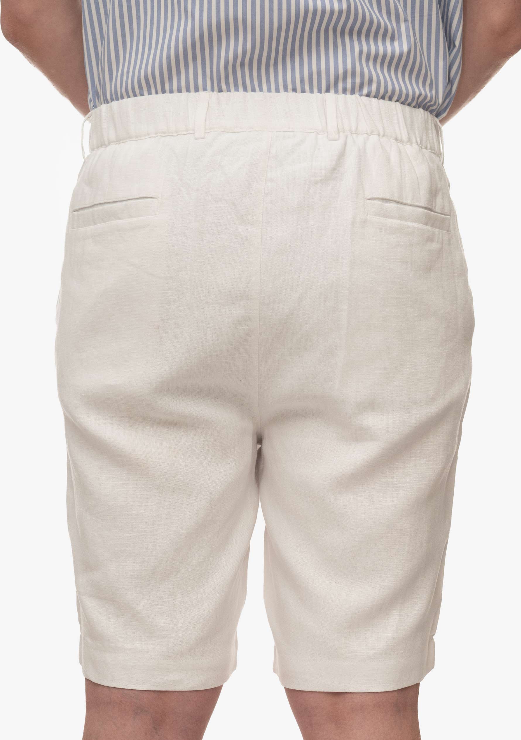 Paul Summer Shorts in Linen-White