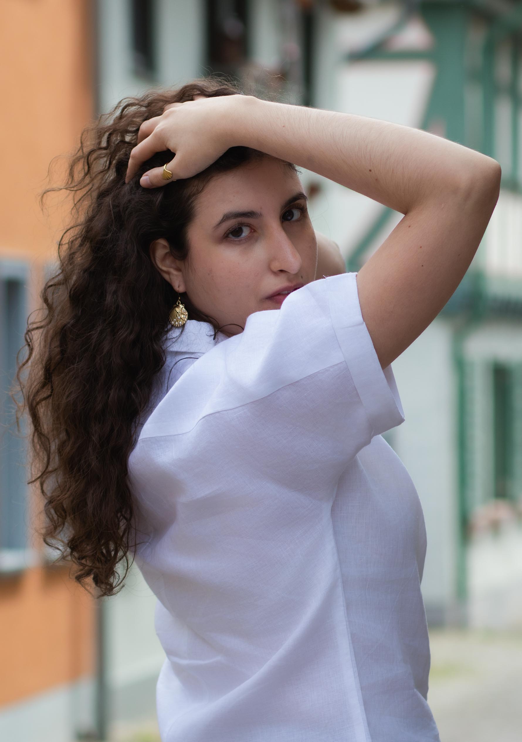 Frida Weißes Leinenhemd