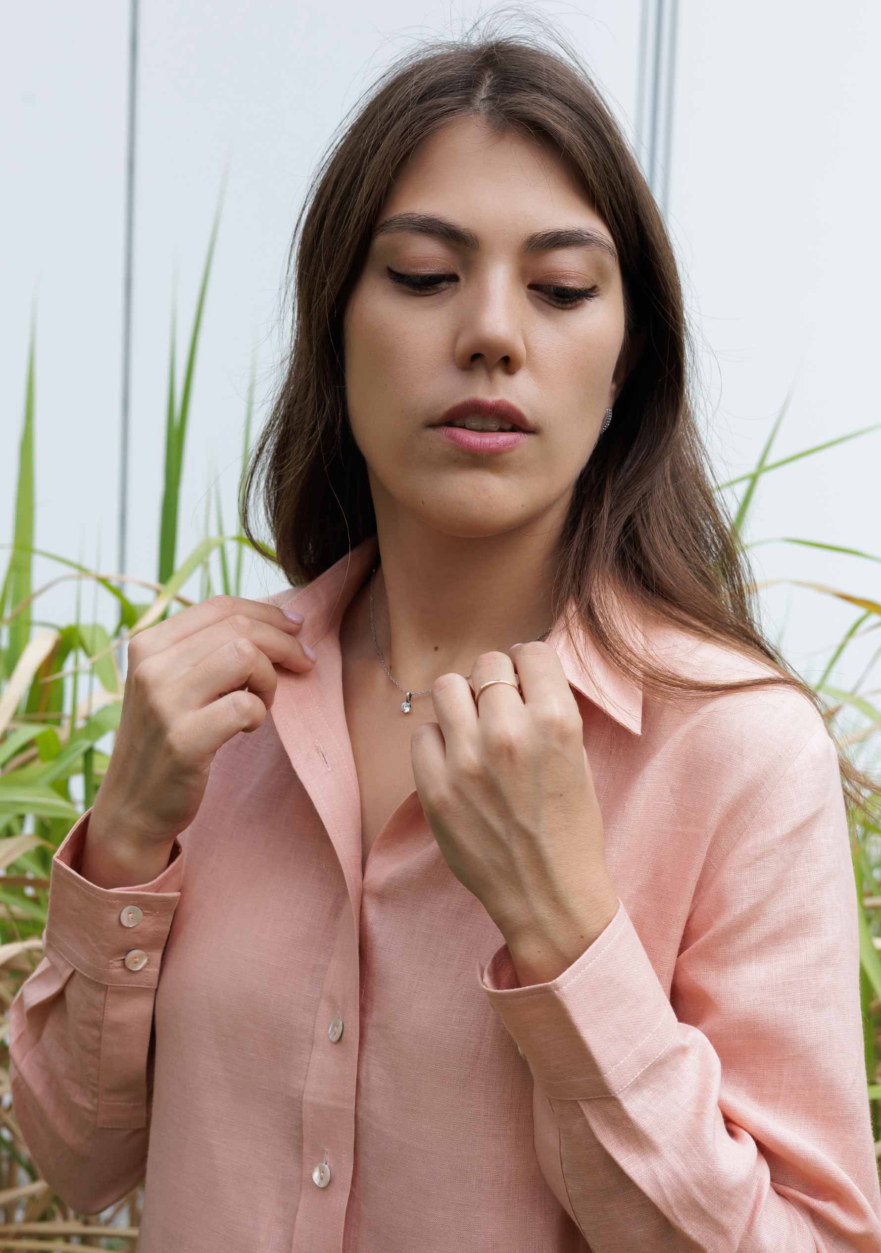 best linen work shirt for women- summer shirt perfect for everyday wear.