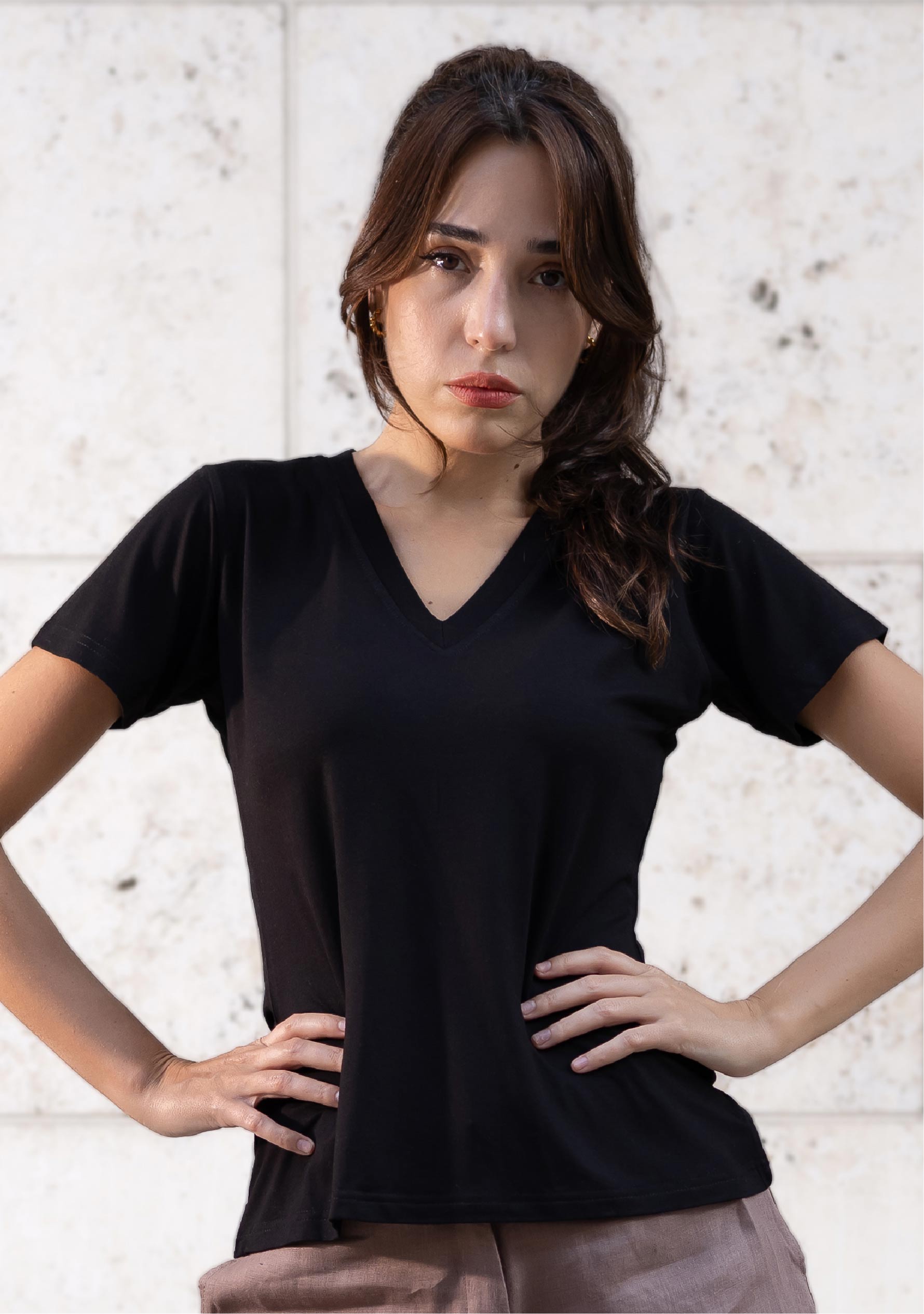V-Ausschnitt-T-Shirt für Damen | Die Bamboo Comfort Edition | 