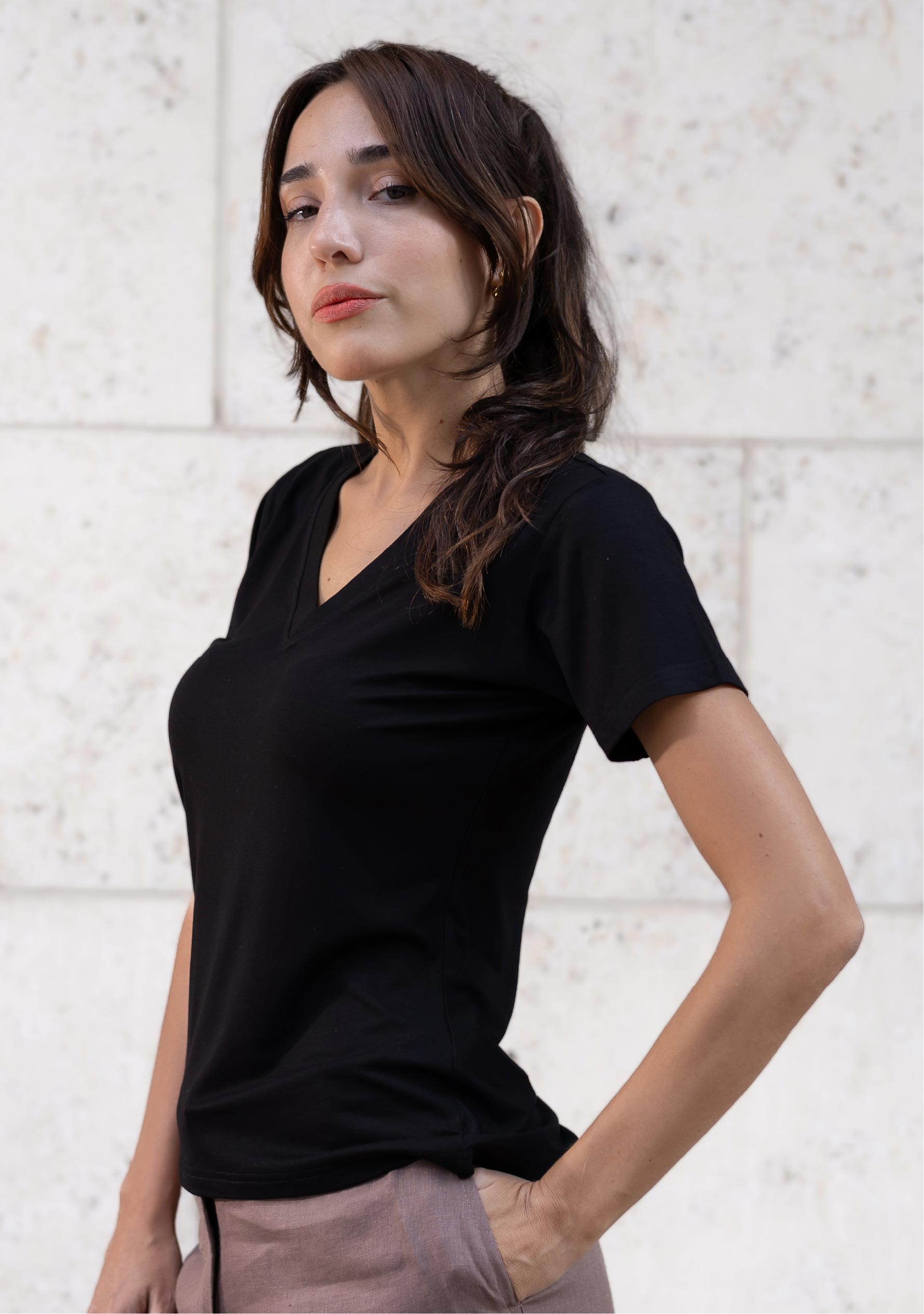 V-Ausschnitt-T-Shirt für Damen | Die Bamboo Comfort Edition | 